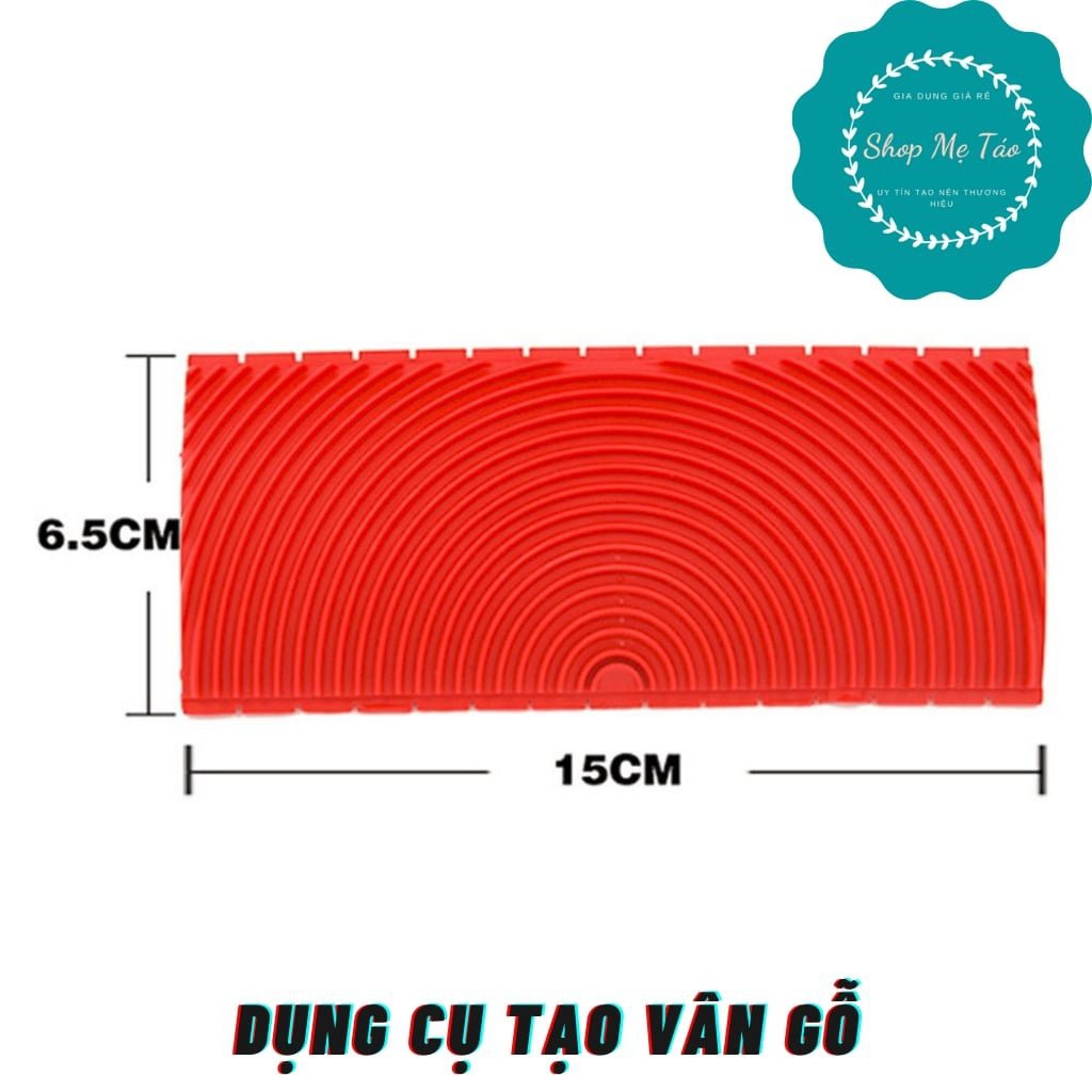 Dụng cụ tạo vân gỗ, cọ sơn giả vân gỗ hộp 2 miếng kích thước 7,5cm và 15cm.