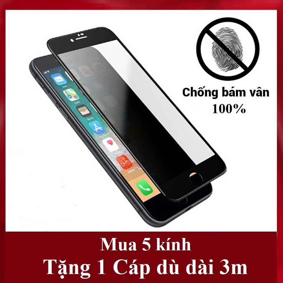Kính Cường Lực Iphone A&G Chống Bám Vân, Full MÀn Cho Iphone 6/6s/6Plus/6sPlus/7/8/7Plus/8Plus/