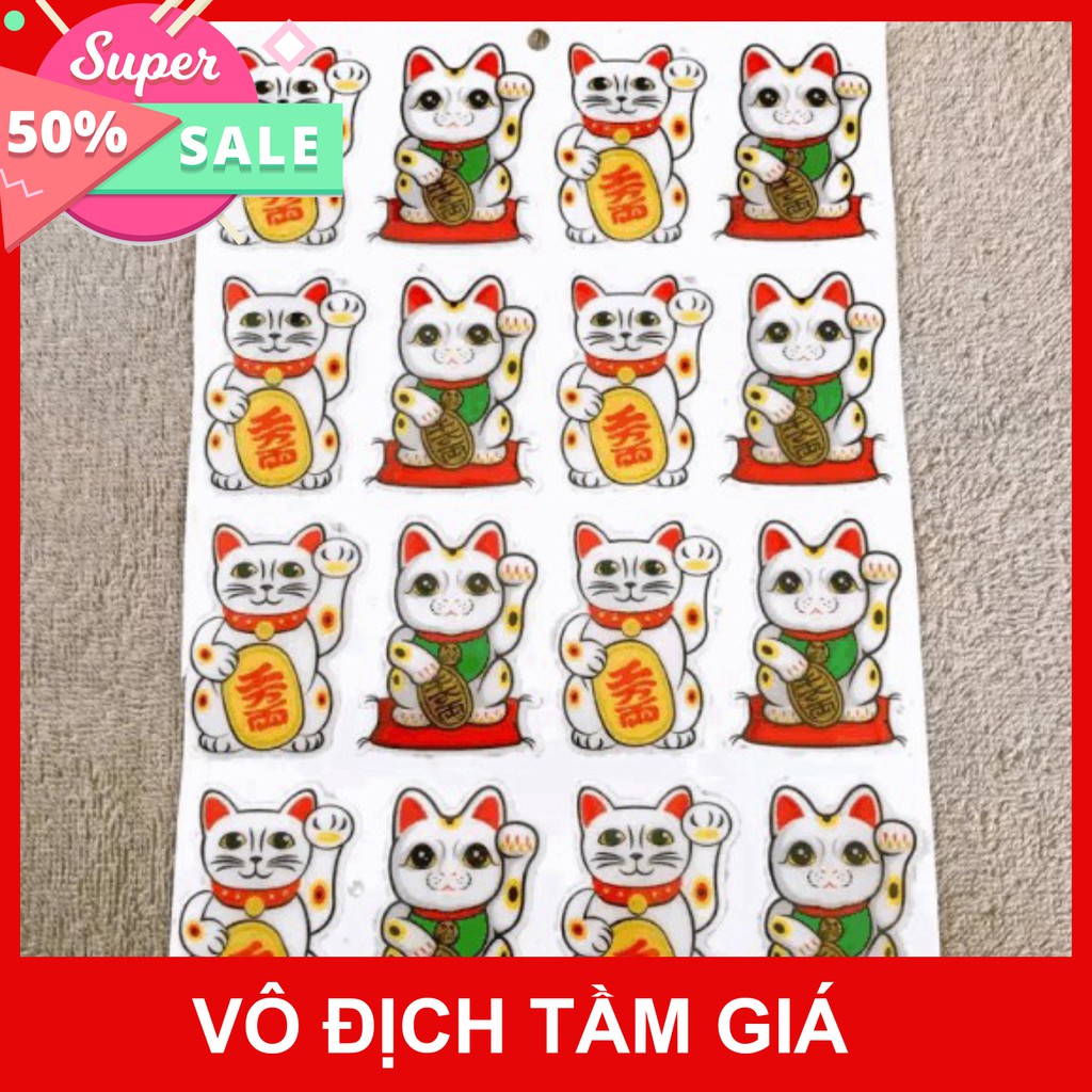 [GIÁ GỐC] NGUYÊN BỘ TEM NỔI DÁN XE MÁY 16 CON MÈO KÊU TÀI MANG ĐẾN SỰ MAY MẮN MỖI NGÀY LÀM VIỆC