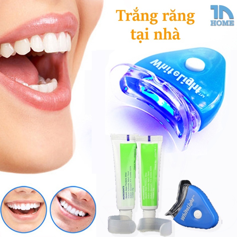 [Bộ Kit] Tẩy trắng răng tại nhà loại bỏ ố vàng mảng bám trên răng công nghệ Mỹ- WhiteLight