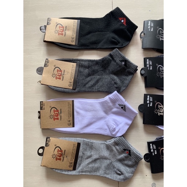 Tất nam ngắn cổ T&T hàng vnxk, 100% cotton, ngăn ngừa hôi chân.