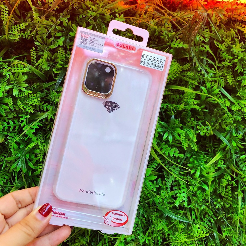 Ốp Lưng iphone 11 / ip 11 pro / ip 11 pro max dẻo lưng trong có gờ xung quanh bảo vệ camera