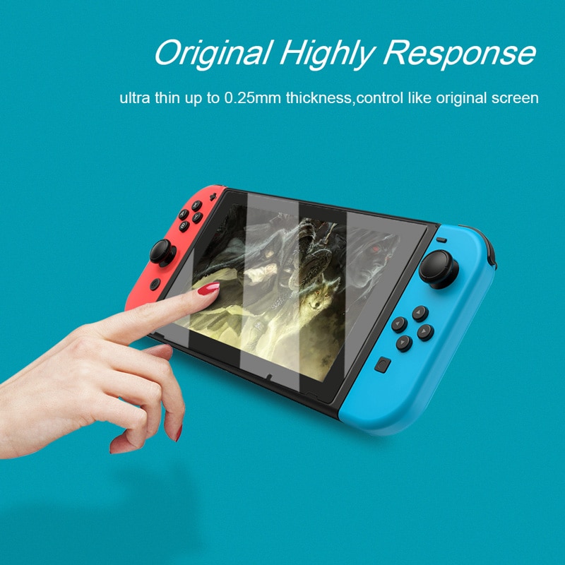 Kính cường lực 9H bảo vệ màn hình + nút bấm dành cho máy chơi game Nintendo Switch/Nintend Switch Lite