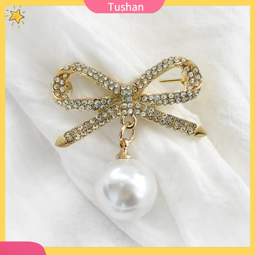 Trâm Cài Áo Hình Nơ Có Đính Đá Cho Nữ