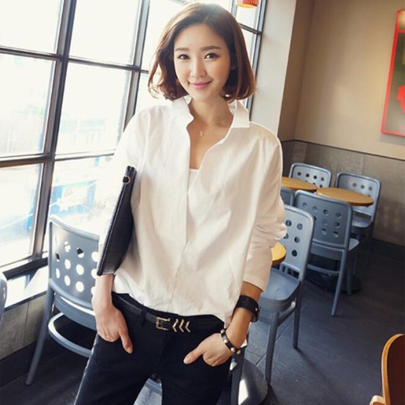 Áo Kiểu Nữ Cổ Chữ V Tay Dài Phối Ren Thời Trang