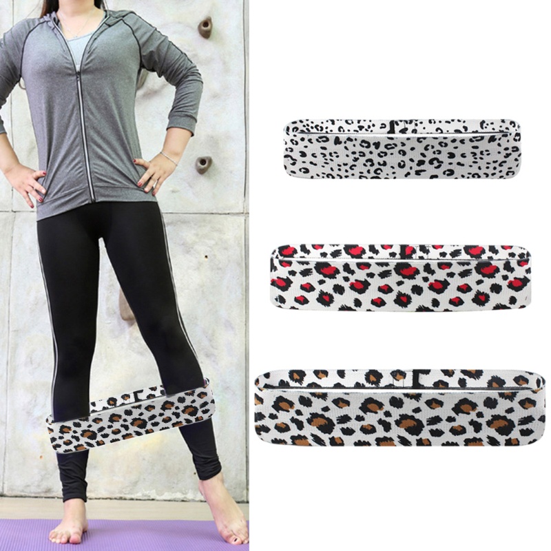 QQ Set 3 Băng Đeo Chân Và Hông Tập Luyện Hông Họa Tiết Da Báo