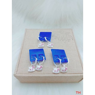 Bông tai trẻ em bạc ta