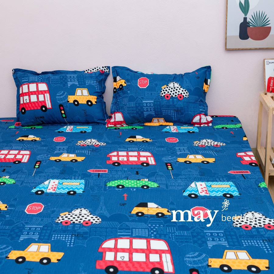 Ga giường họa tiết May Bedding m6x2m hoặc m8x2m poly cotton kèm 2 vỏ gối nằm | BigBuy360 - bigbuy360.vn