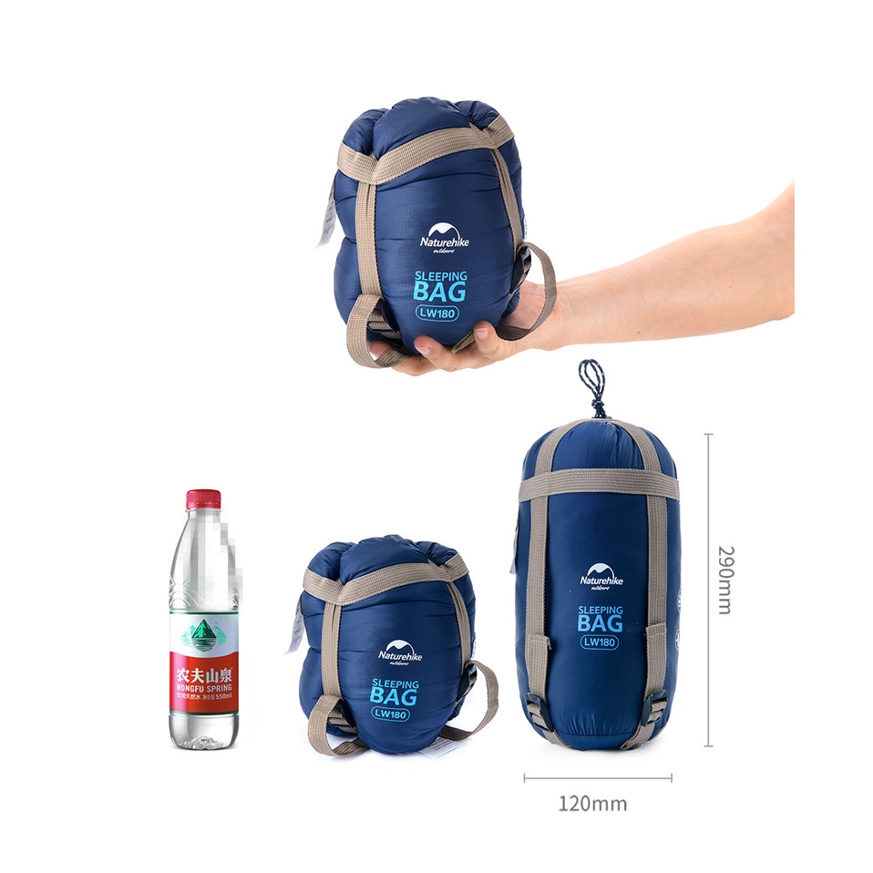 Túi Ngủ CẮM TRẠI DU LỊCH PHƯỢT siêu nhỏ gọn hiệu NatureHike LW180