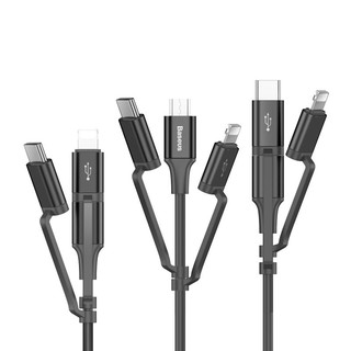 Cáp sạc 3 in 1 (Micro USB, Type C, Lightning) Baseus hỗ trợ sạc nhanh