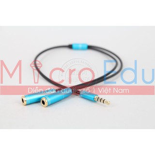 Dây Chia Tai Nghe 1 Ra 2, Dây Chia Micro 1 Ra 2, Dây Chia Live Stream 1 Ra 2 Điện Thoại