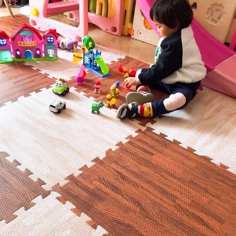 (COD)Puzzle Mat Child Foam Carpet Baby Crawling Mat / Home Splice Carpet/Wood Grain Foam Floor Mat/Puzzle Floor Mat