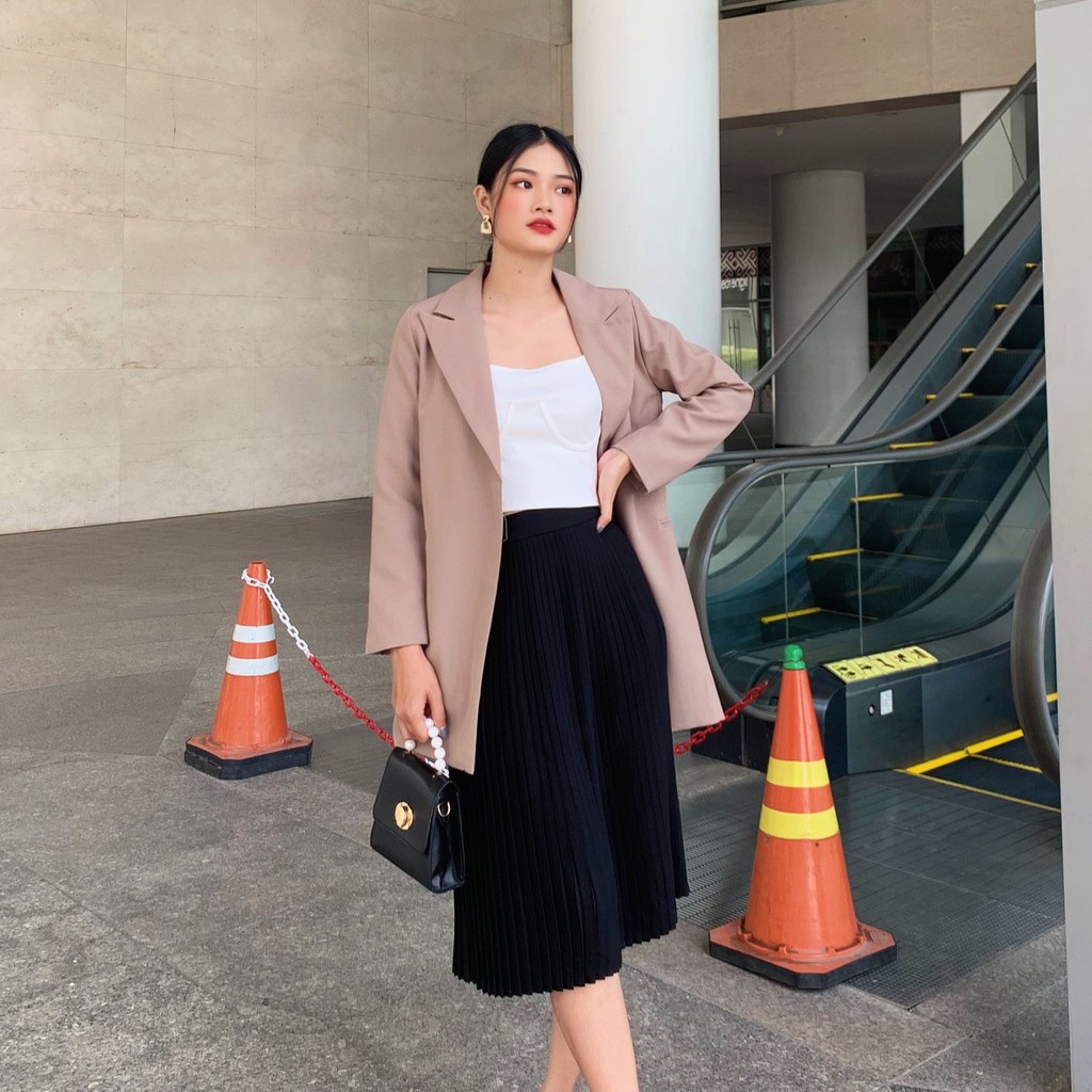 Áo khoác Blazer nữ nịt dây đẹp, phong cách hàn LXK77085 | BigBuy360 - bigbuy360.vn