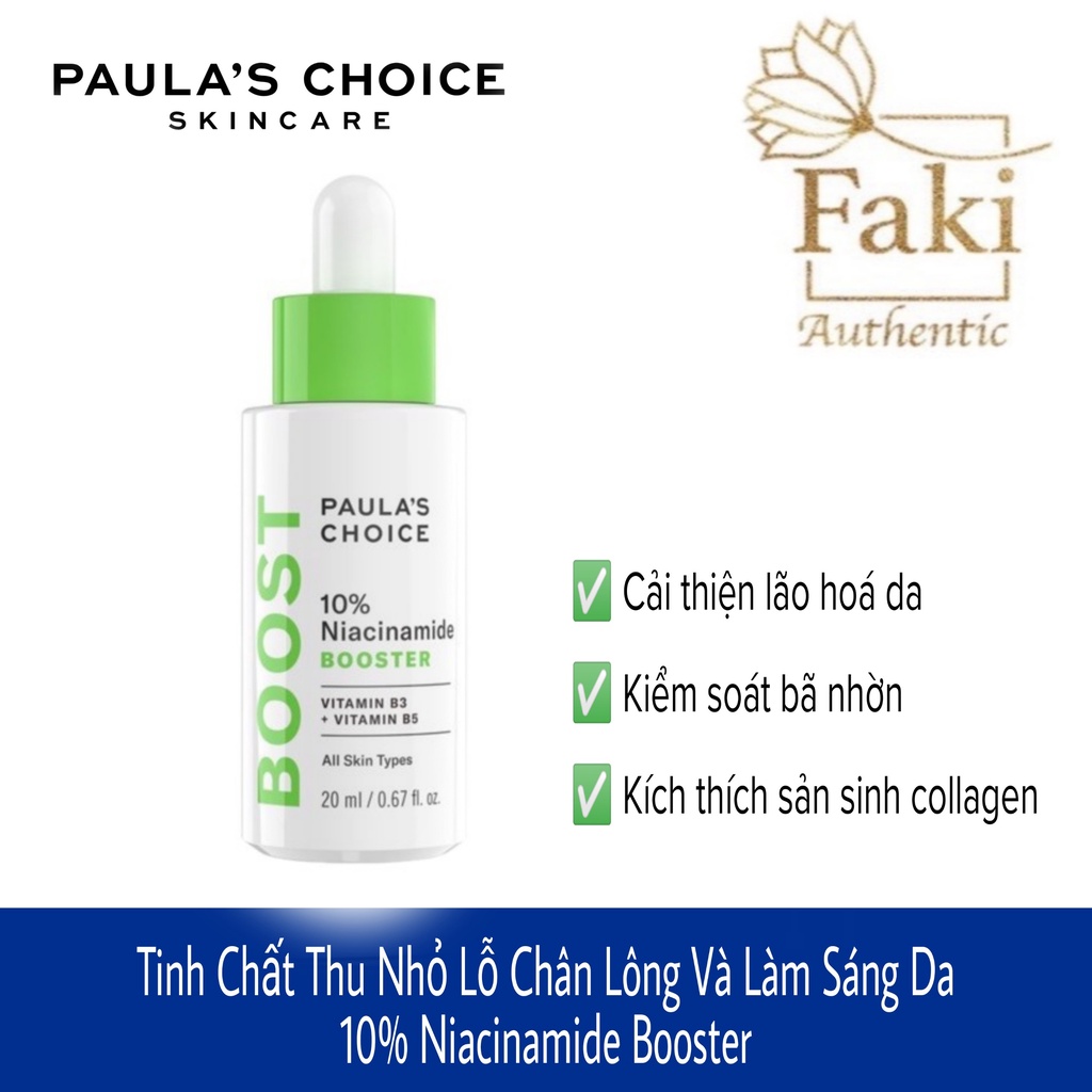 Tinh chất se lỗ chân lông Paulas Choice 10% Niacinamid - Paula's Choice 10% Niacinamide Booster 20ml