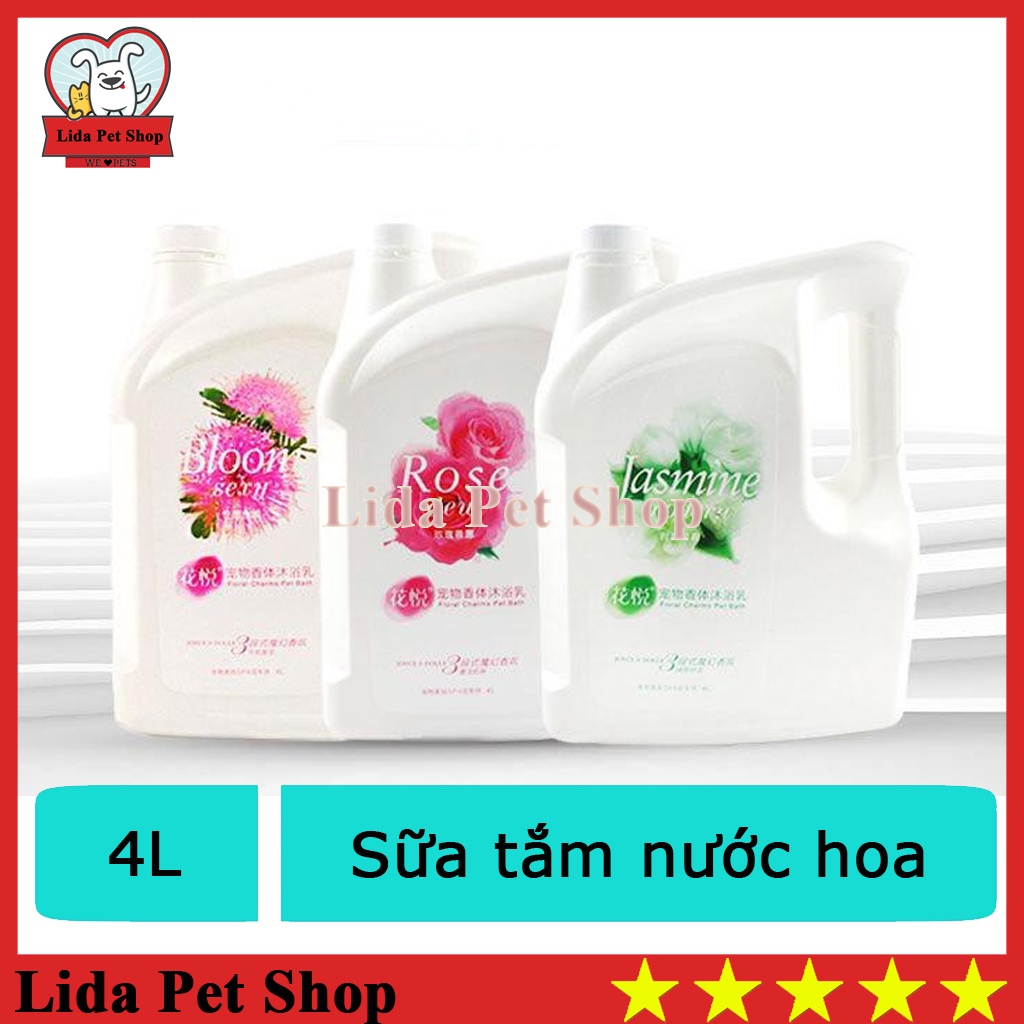 [MẪU CŨ] Sữa tắm nước hoa Joyce&amp;Dolls mẫu cũ Bloom sexy Jasmine modern rose dew can 4L - Long Vu PET