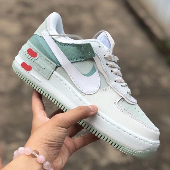 [Mã SKAMA06 giảm 8% tối đa 50K đơn 250K] Giày air force 1, af1 shadow xanh ngọc, xanh mint, xanh cốm full box