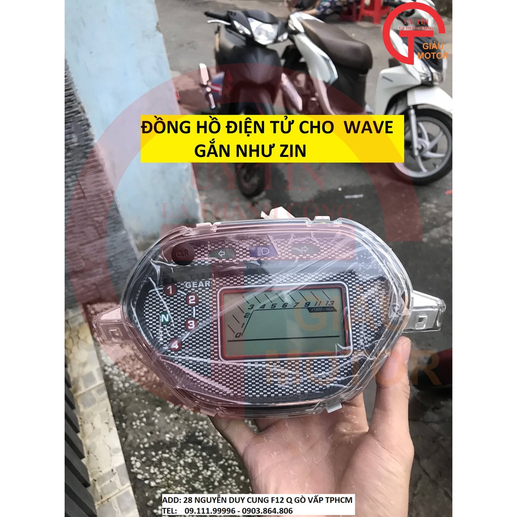GL - ĐỒNG HỒ ĐIỆN TỬ CHO XE WAVE GẮN NHƯ ZIN