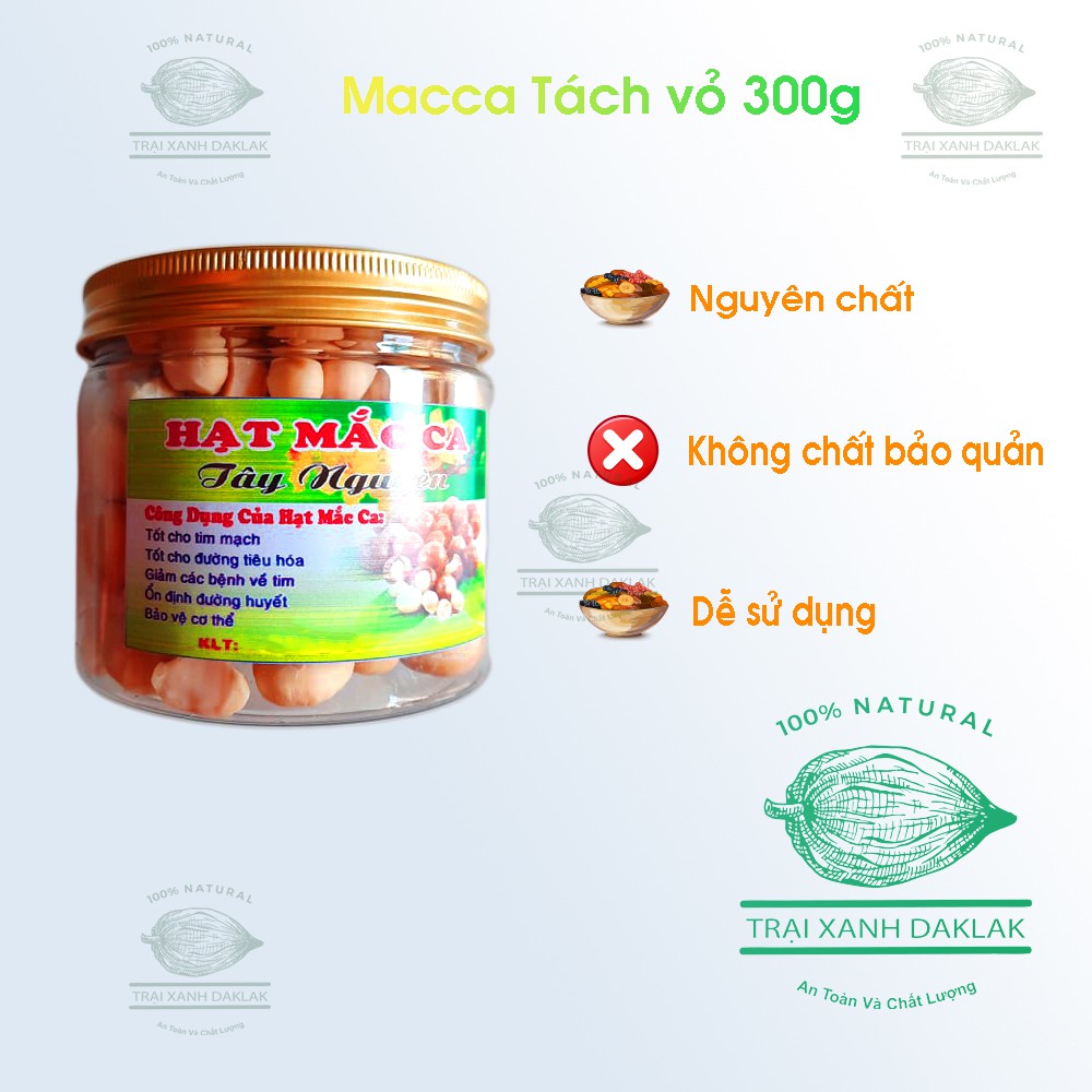 Quả Nhân MACCA Đắc Lắc đã tách vỏ thơm ngon không chất bảo quản phù hợp tiêu chuẩn VSATTP giống hạt từ Úc 500g