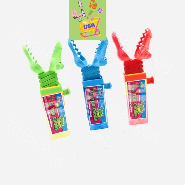 Kẹo mút đồ chơi cá sấu Gator Chomp Kidsmania 17g