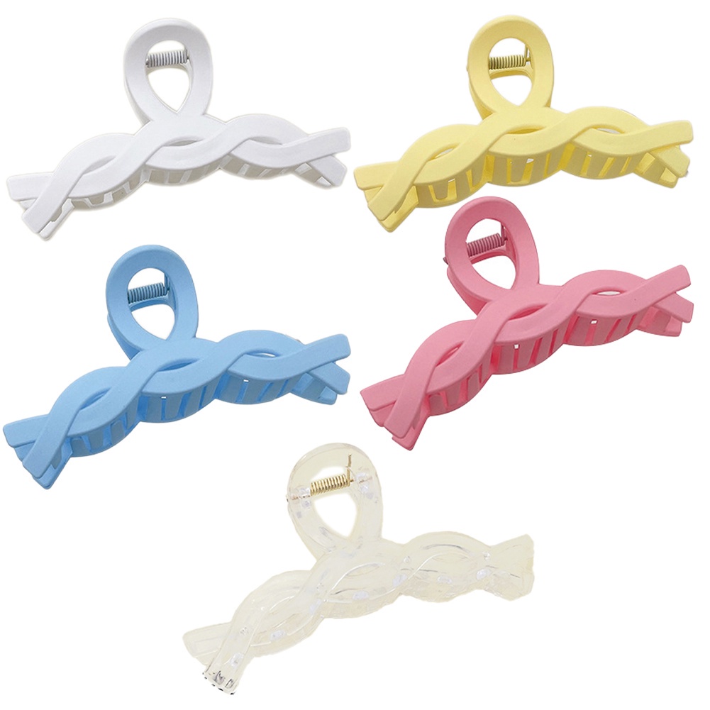 Kẹp Tóc Xoắn Hình Cá Mập Màu Macaron Thời Trang Xuân Hè