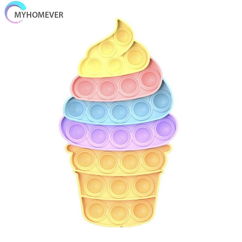 Pop It Fidget Đồ chơi Ice Cream Push Bubble Sensory Đồ chơi Fidget Anti Stress Puzzle Đồ chơis Rainbow