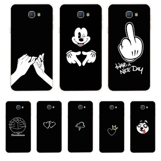 Ốp Lưng Samsung Galaxy J2 J5 J7 Prime TPU mềm Case Cá tính đen tuyền Two