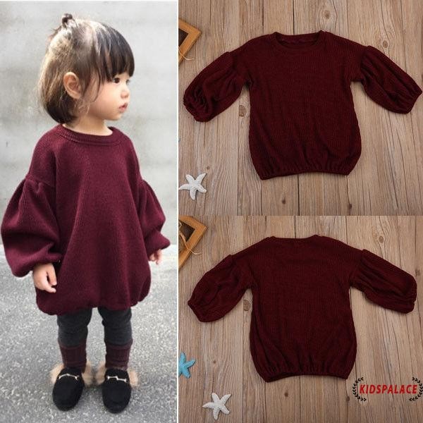 Áo sweater len tay dài phong cách thời trang ấm áp cho bé