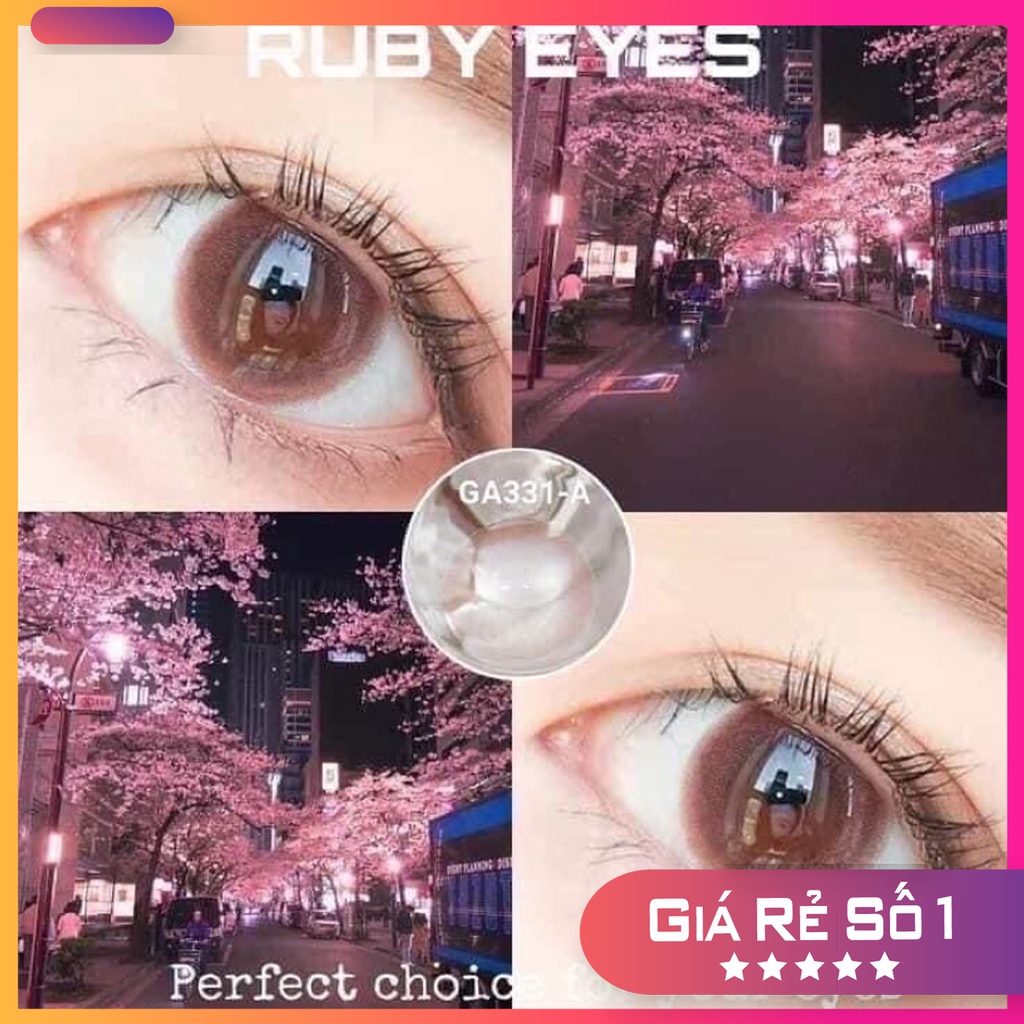 5 Mẫu Lens Pink/Violet 0 Độ [CHÍNH HÃNG]  - Kính Áp Tròng RUBY EYES HSD 12 Tháng
