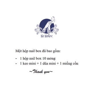 Nailbox đỏ đô vẽ trái tim