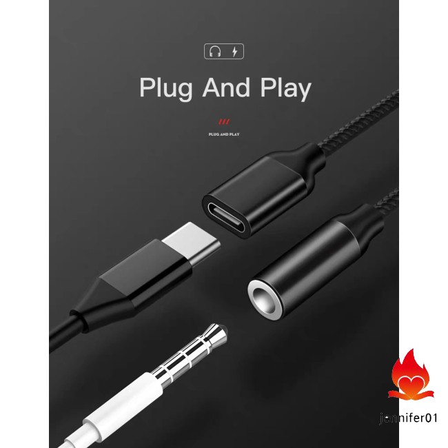 Bộ Chuyển Đổi Âm Thanh Tai Nghe Usb Type C 3.5mm Không Dây 3.5mm Cho Điện Thoại Huawei Xiaomi