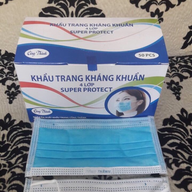 Khẩu trang y tế 4 lớp (nhiều mẫu)