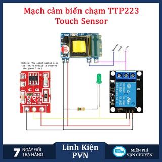 Mạch cảm biến chạm TTP223 11*14mm - Touch Sensor
