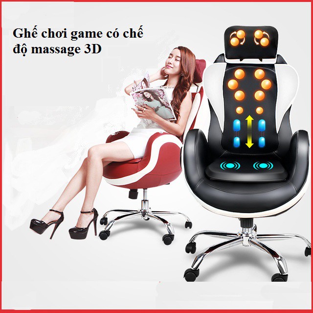 Ghế chơi game có chế độ massage, ghế gaming, ghế văn phòng cao cấp