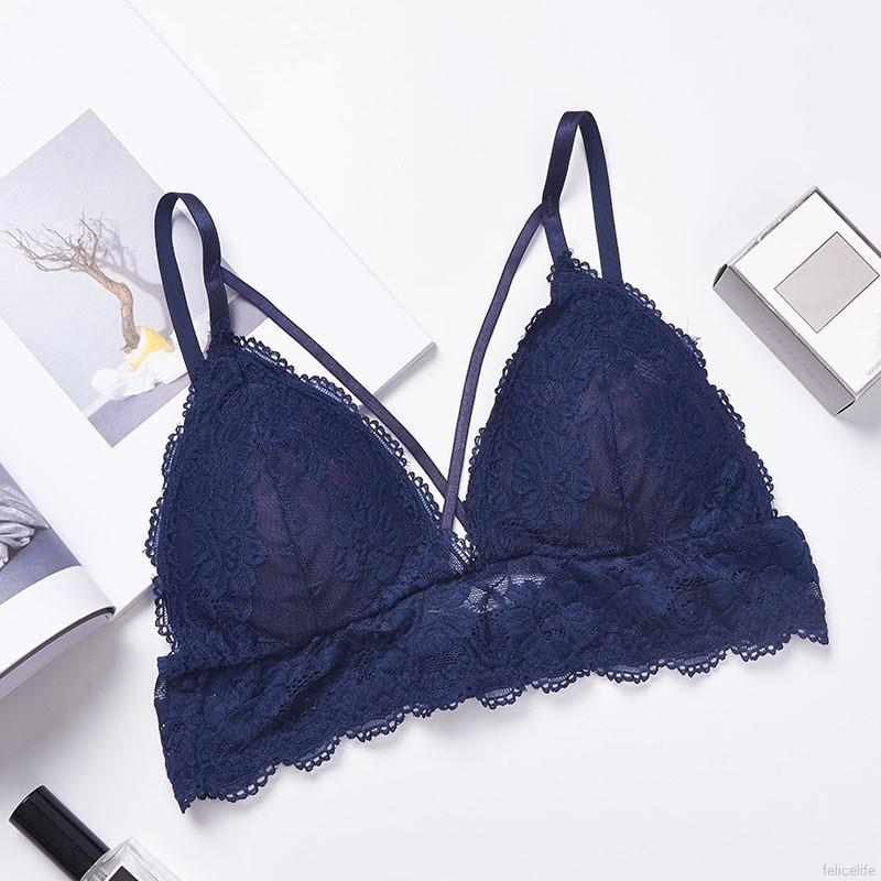 Áo Ngực Nữ Không Gọng Cổ Chữ V Thắt Dây