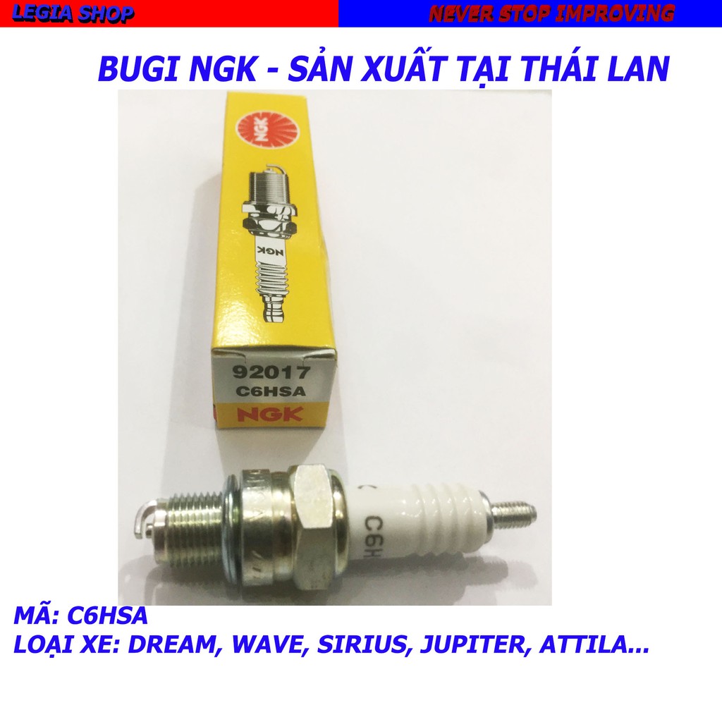 BUGI NGK THÁI CHÂN NGẮN C5HSA C6HSA C7HSA GẮN WAVE DREAM SIRIUS