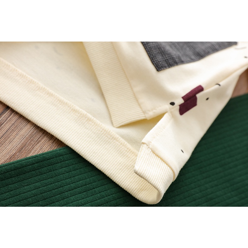 Bộ bé trai & bé gái trắng hình học moimojn