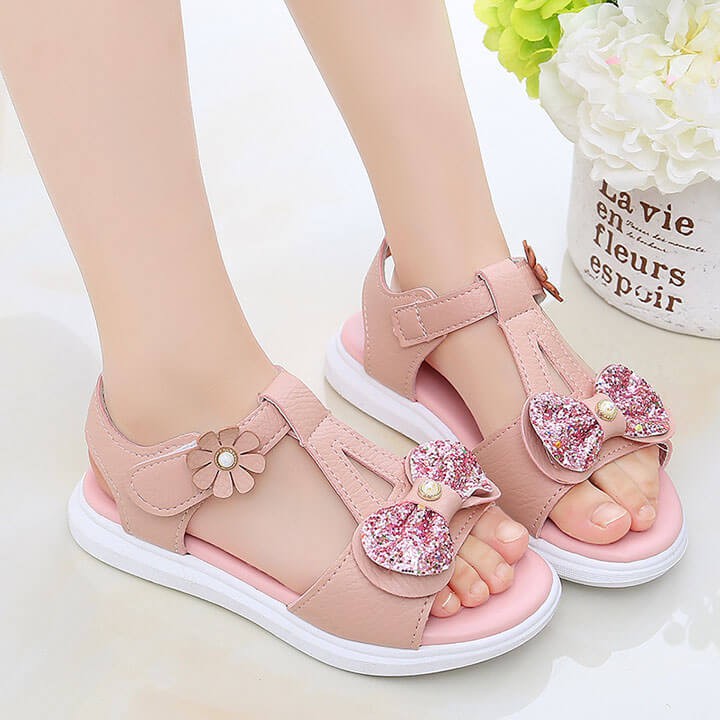 Giày sandal cho bé gái từ 2-12 tuổi da mềm dễ thương - PD3441