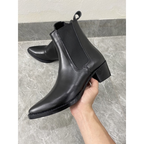 (cao cấp) Chelsea Boots Classic đế gỗ nâng chiều cao