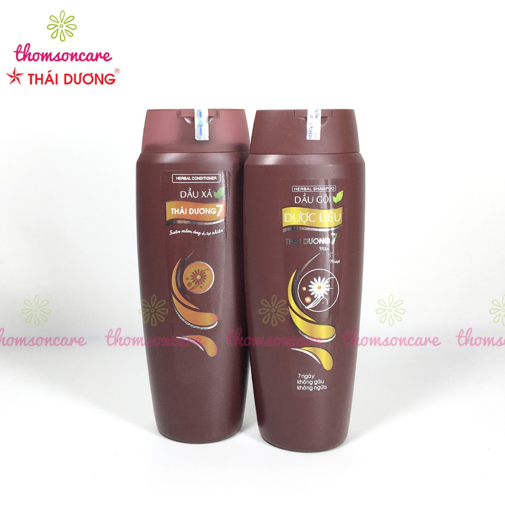 Dầu gội và xả Thái dương 3, Thái dương 7 - Chai 200ml của công ty Sao Thái dương, ngăn ngừa gàu, giảm rụng tóc