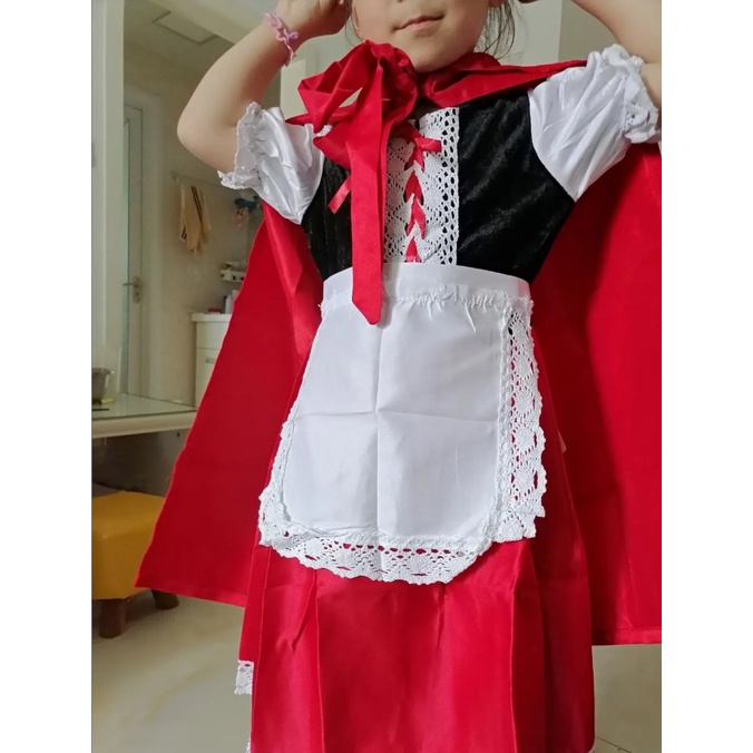 Đầm Hóa Trang Cô Bé Quàng Khăn Đỏ Cho Bé Gái