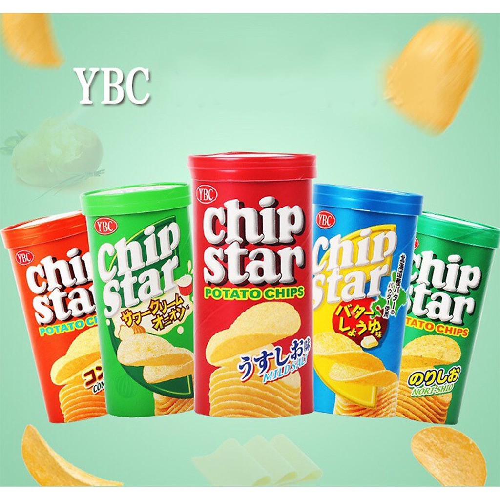 ( Đủ Vị ) Khoai Tây YBC  vị bơ nước tương 50g(48), vị rong biển chip star 50g (48), vị muối YBC ,vị súp chip star