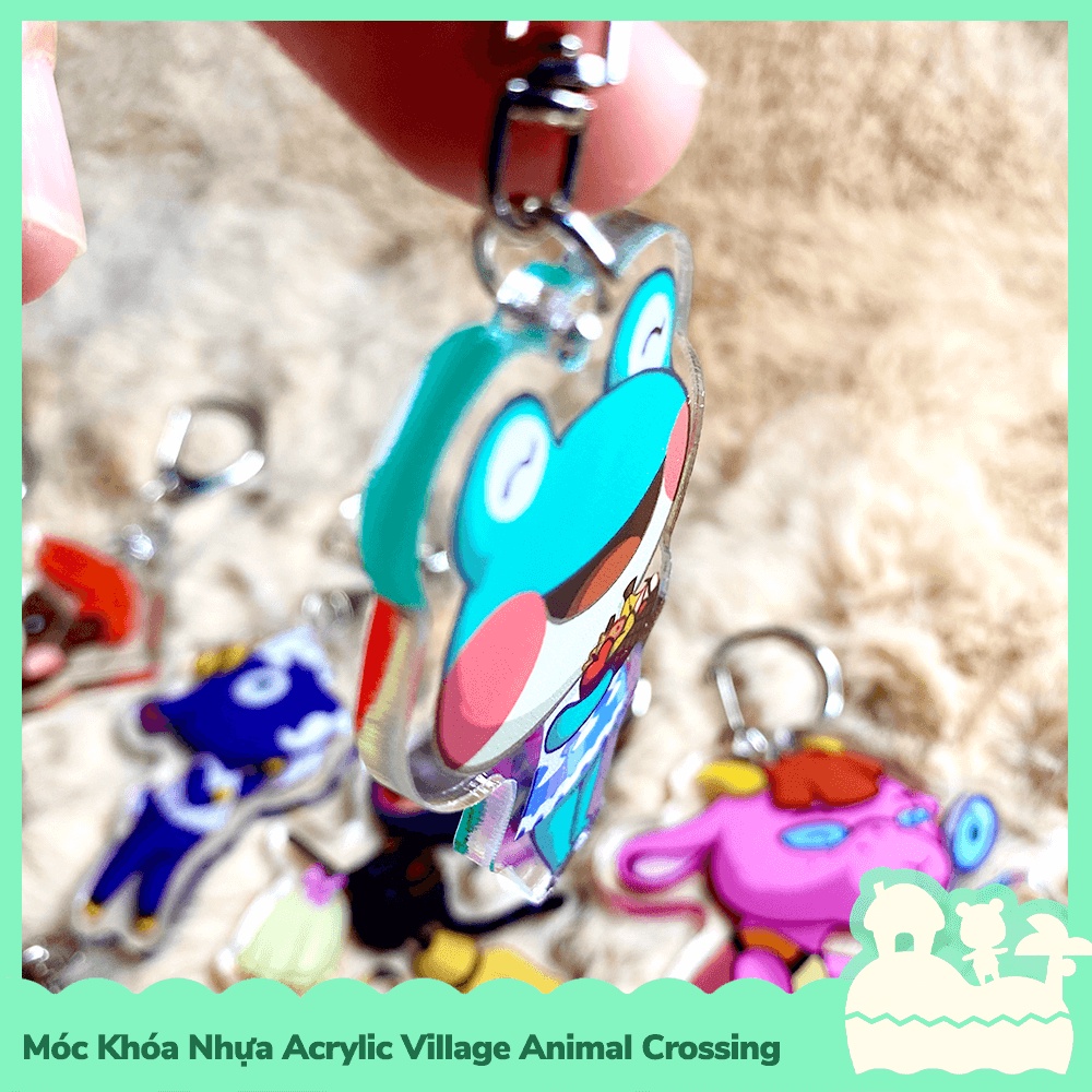 [Sẵn VN - NowShip] Móc Khóa Keychain Acrylic Nhựa Trong Nhân Vật Game Animal Crossing Horizons Nintendo Pose Dáng