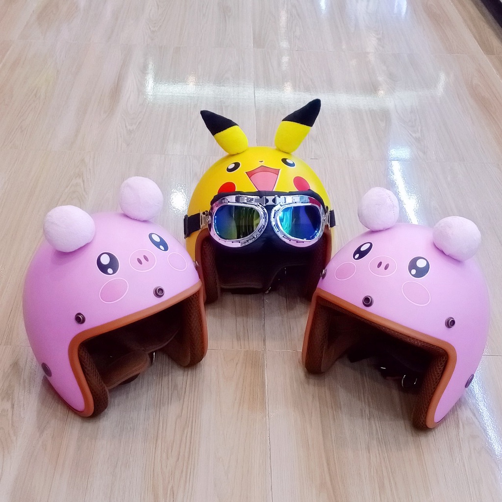 Nón Bảo Hiểm 3/4 PIKACHU Người Lớn