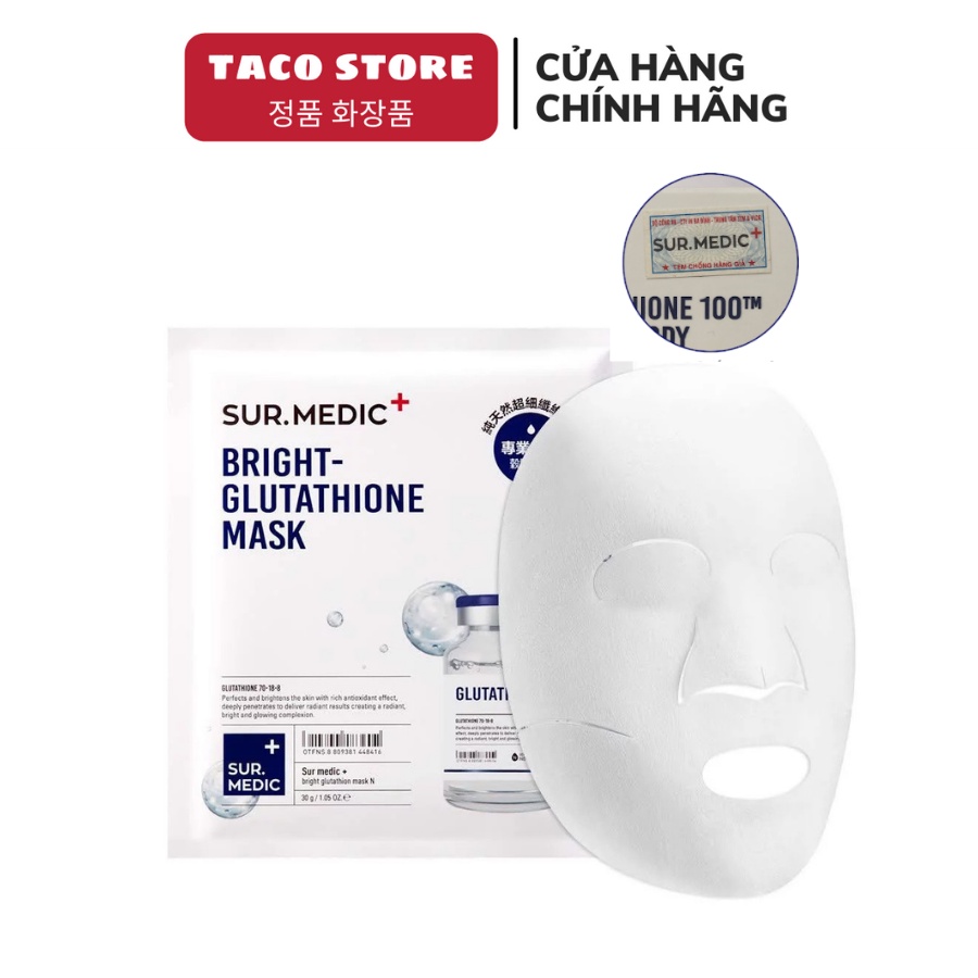 Mặt nạ Sur.Medic Bright Glutathione mask Neogen (miếng)