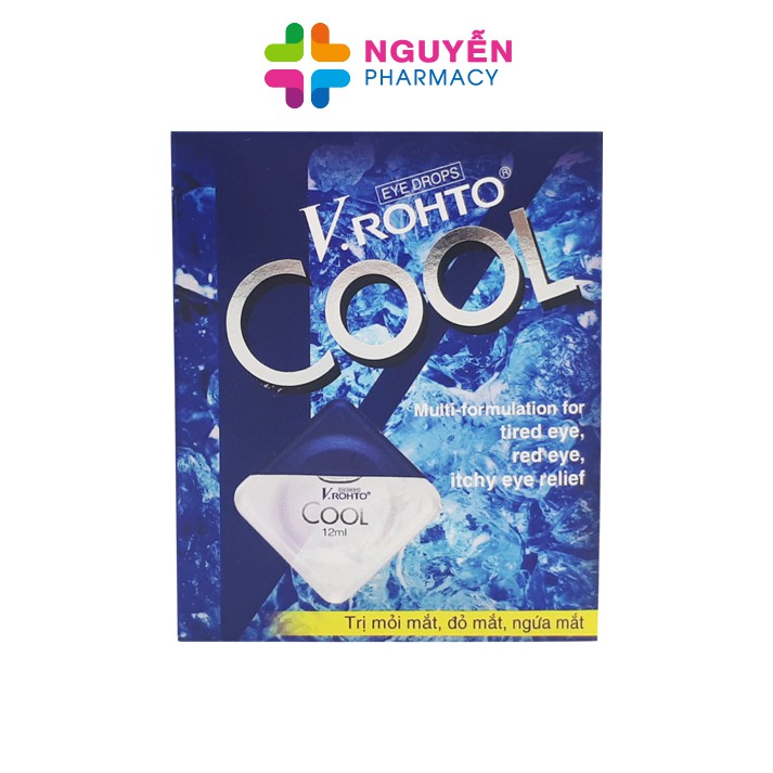 Nước nhỏ mắt V.Rohto Cool - Giảm mỏi mắt, đỏ mắt, ngứa mắt và khô mắt