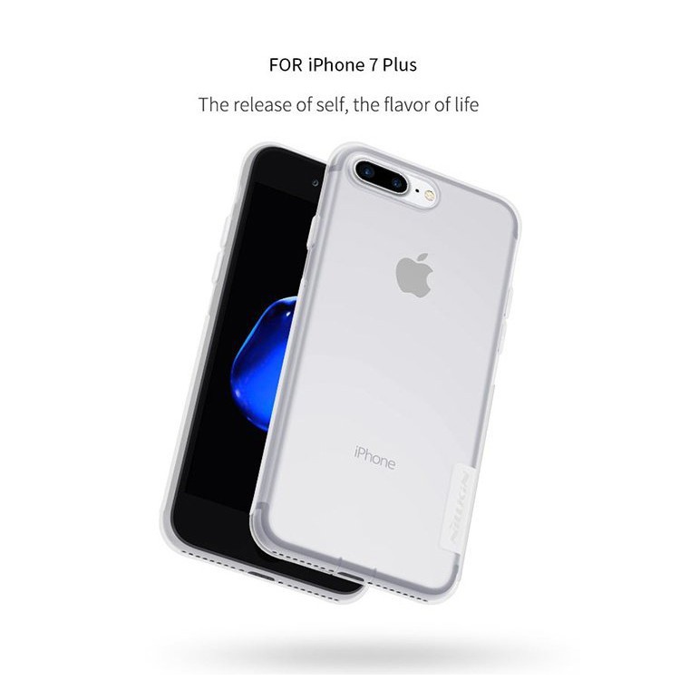 [ BH 1 ĐỔI 1] Ốp lưng dẻo iPhone 7 Plus / iPhone 8 Plus Nillkin (Trong suốt) - Hàng chính hãng