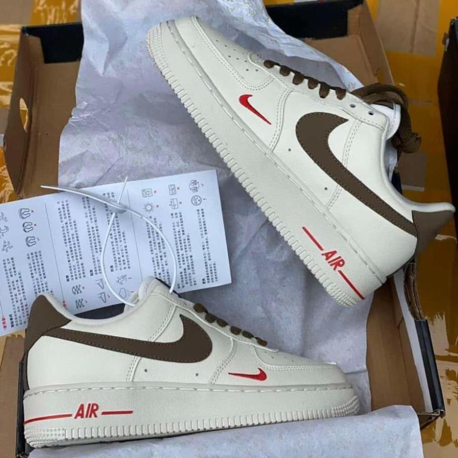 Giày thể thao Nike_AF1 vệt nâu, Giày sneaker Air Force 1 Low White Brown nam nữ cực chất dễ phối đồ 2022 | BigBuy360 - bigbuy360.vn