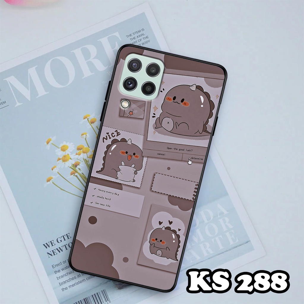 Ốp lưng Samsung M32 4G - Samsung M33 - Ốp in hình khủng long DinoCute - Lưng nhám viền TPU