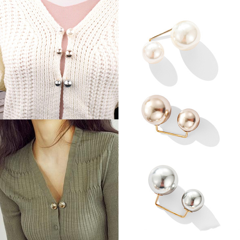 Set 3 ghim cài áo đính ngọc trai giả thời trang cho nữ