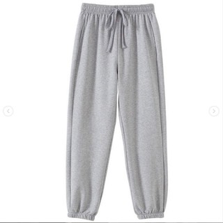 Quần jogger nỉ da cá 2 màu xám - đen [ẢNH THẬT]